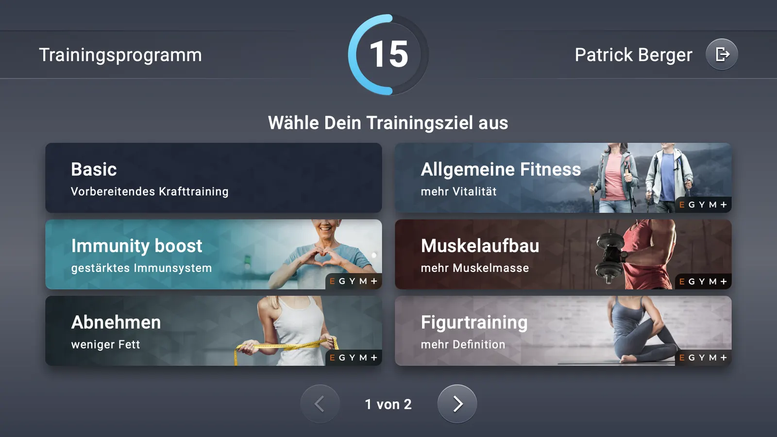EGYM Trainingsprogramme – Übersicht